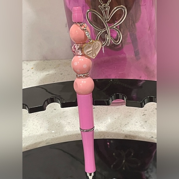 Hand Crafted Other - Handmade Breast Cancer Awareness Beaded Pen